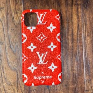 FAKE Louis V x Supreme phone case